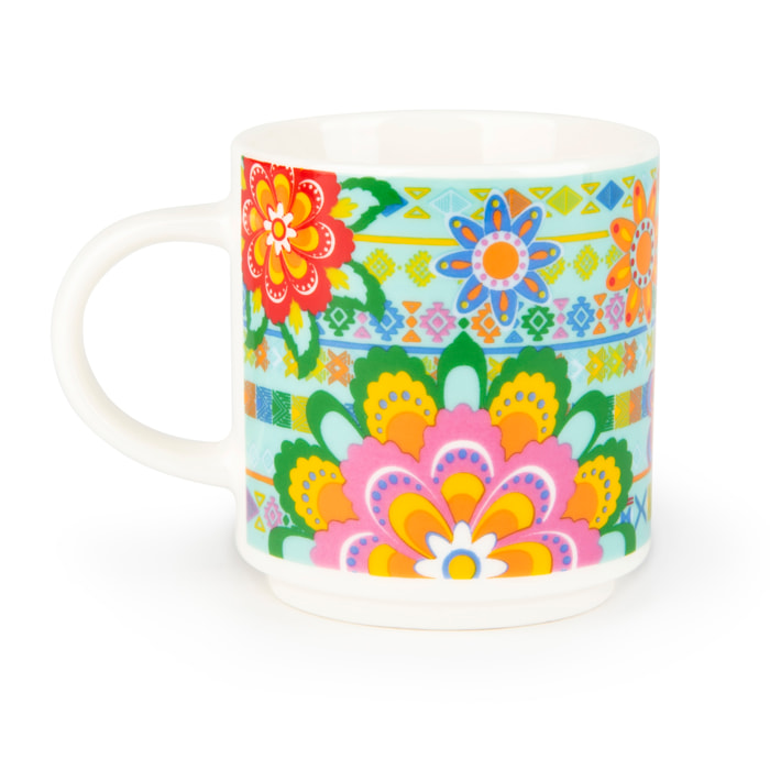 Set 6 Tasses à Café Excelsa – Gipsy Soul, New Bone China Multicolore