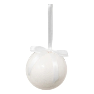 Boule unie 7,5cm papier blanc