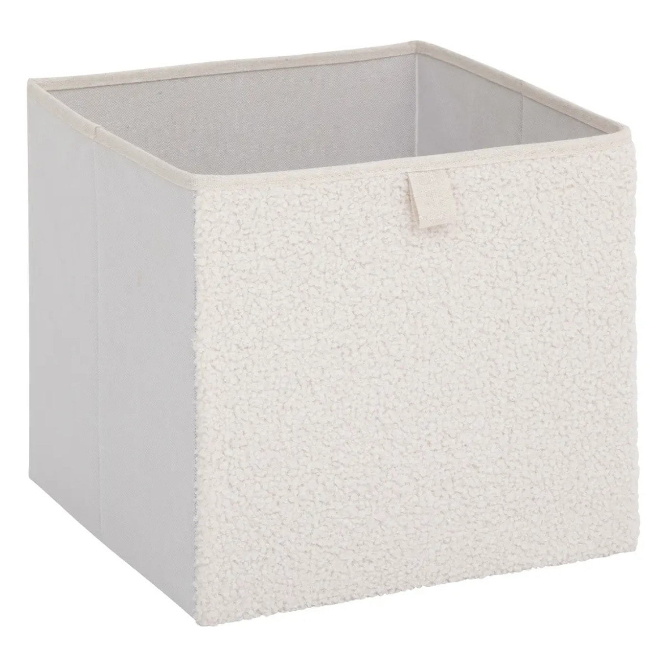 Boîte de rangement "Mix 'n' Modul" bouclette blanc 31x31cm