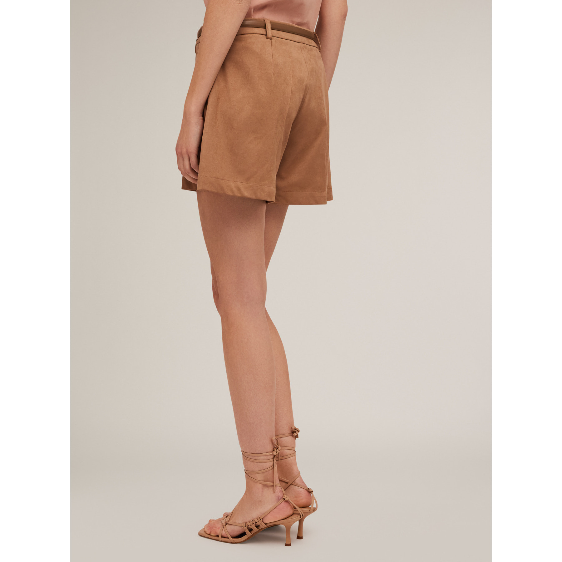 Motivi - Pantalones cortos efecto ante - Beige