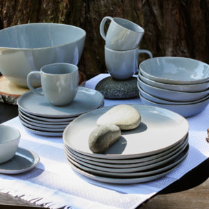 Lot de 6 grandes assiettes, GALET