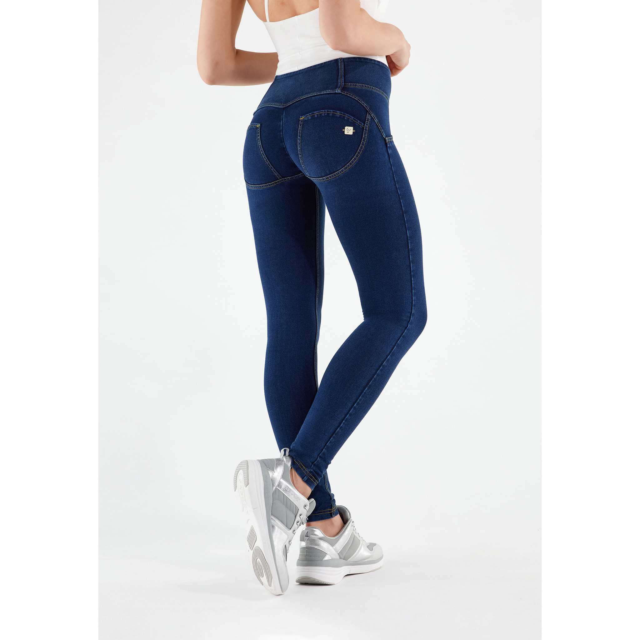 Pantalone WR.UP® skinny a vita media lunghezza regular in denim elasticizzato