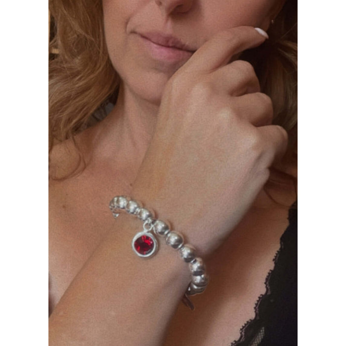 Pulsera eslastica cristal Sw rojo