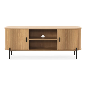 Mueble Tv Mónaco 2 puertas efecto Roble