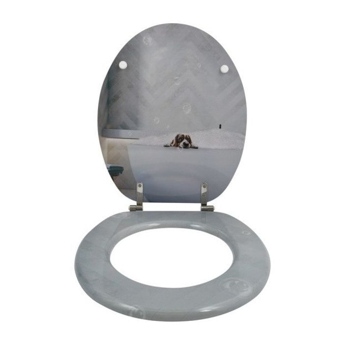 Abattant wc MDF Doggy Bath - Charnières Inox MSV