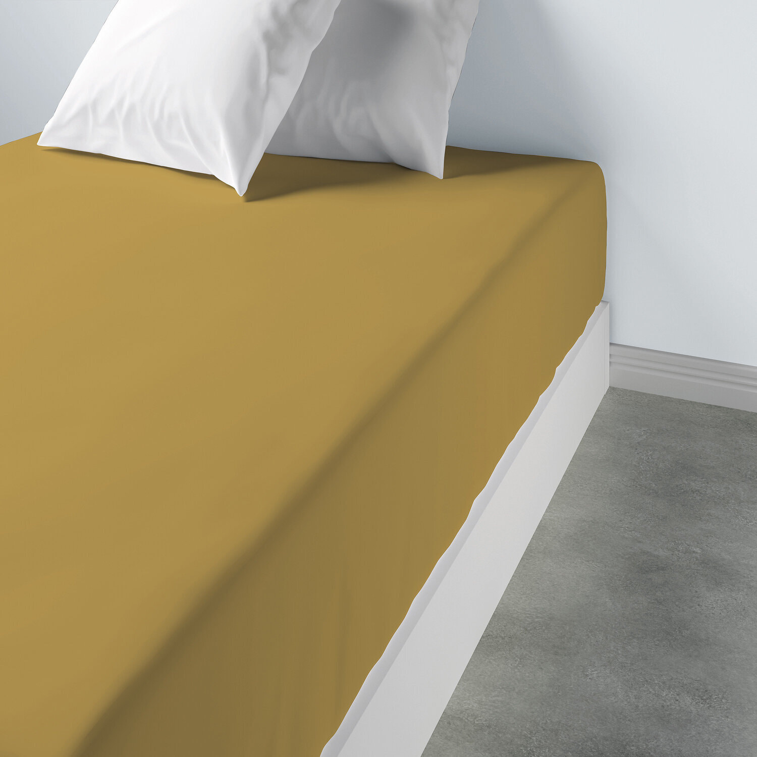 Drap housse coton - bonnet 35cm gold