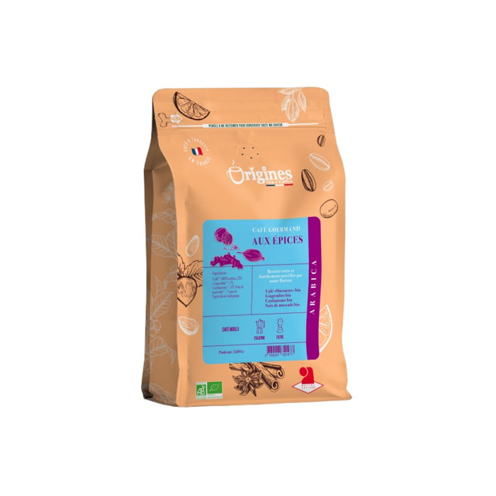 Café Gourmand bio aux épices moulu - 250g