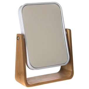 Miroir 16x22cm bambou "Naturéo" blanc