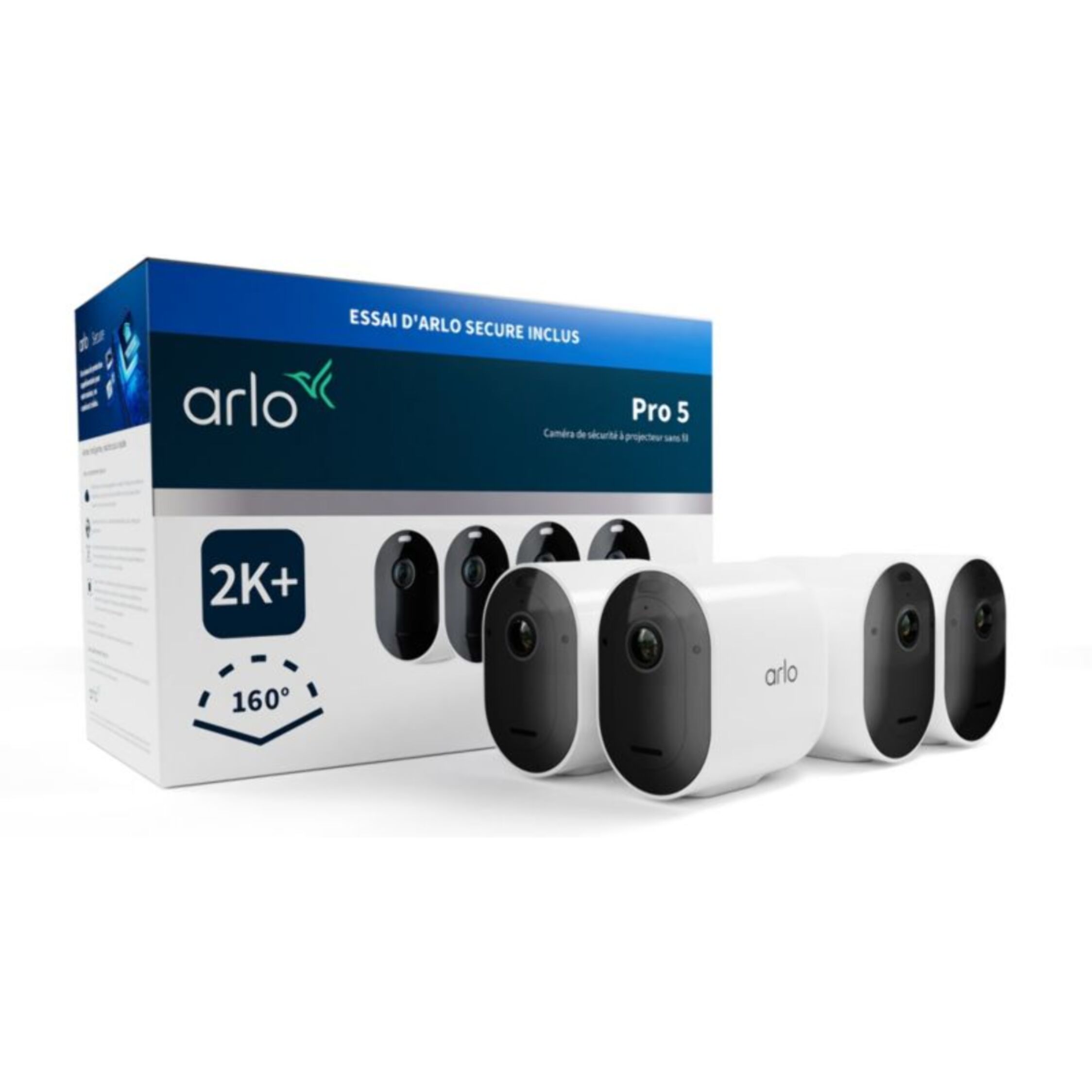 Caméra de surveillance ARLO 4 caméras Pro 5 2K+ Spotlight