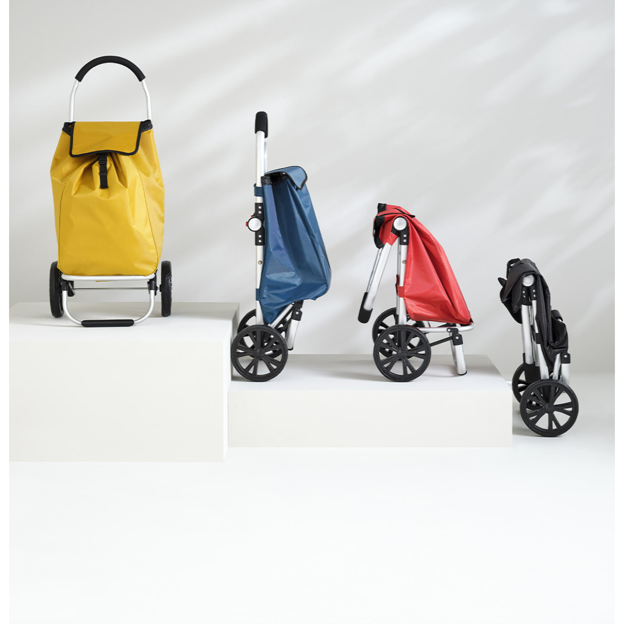 Chariot de course pliable 2 roues Bleu pérole Modern Color