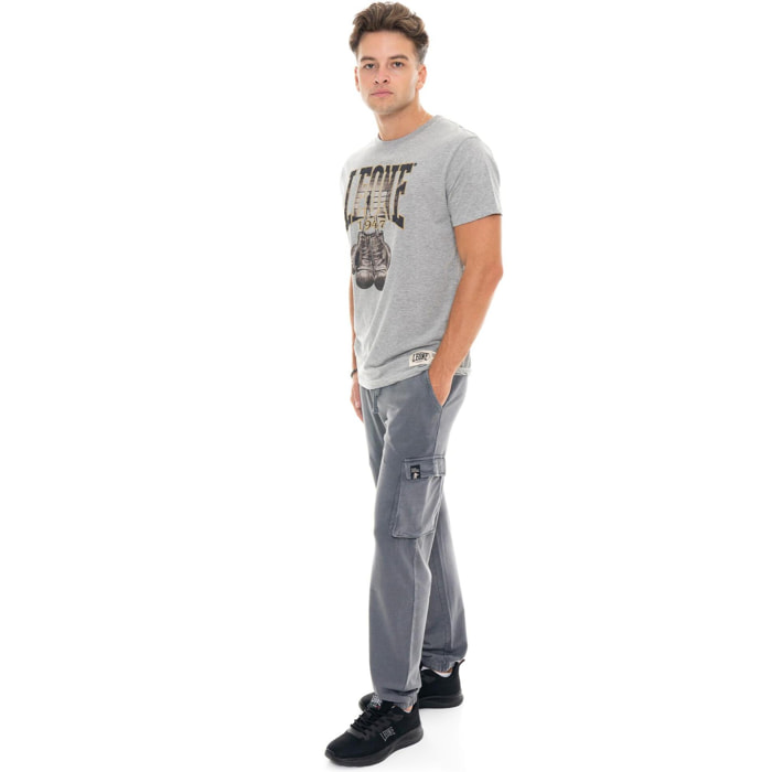 T-shirt uomo a manica corta in cotone, stampa Leone 1947 Graphics