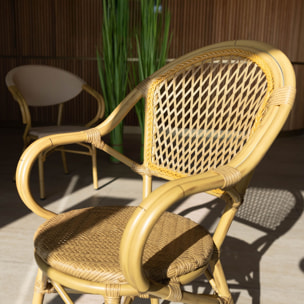 Lot de 2 fauteuils de table extérieur en rotin synthétique CAPRI
