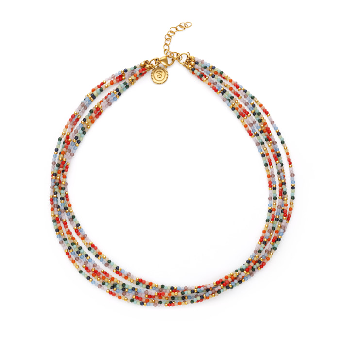 Collana Mawi Colors Acciao Placcato Oro