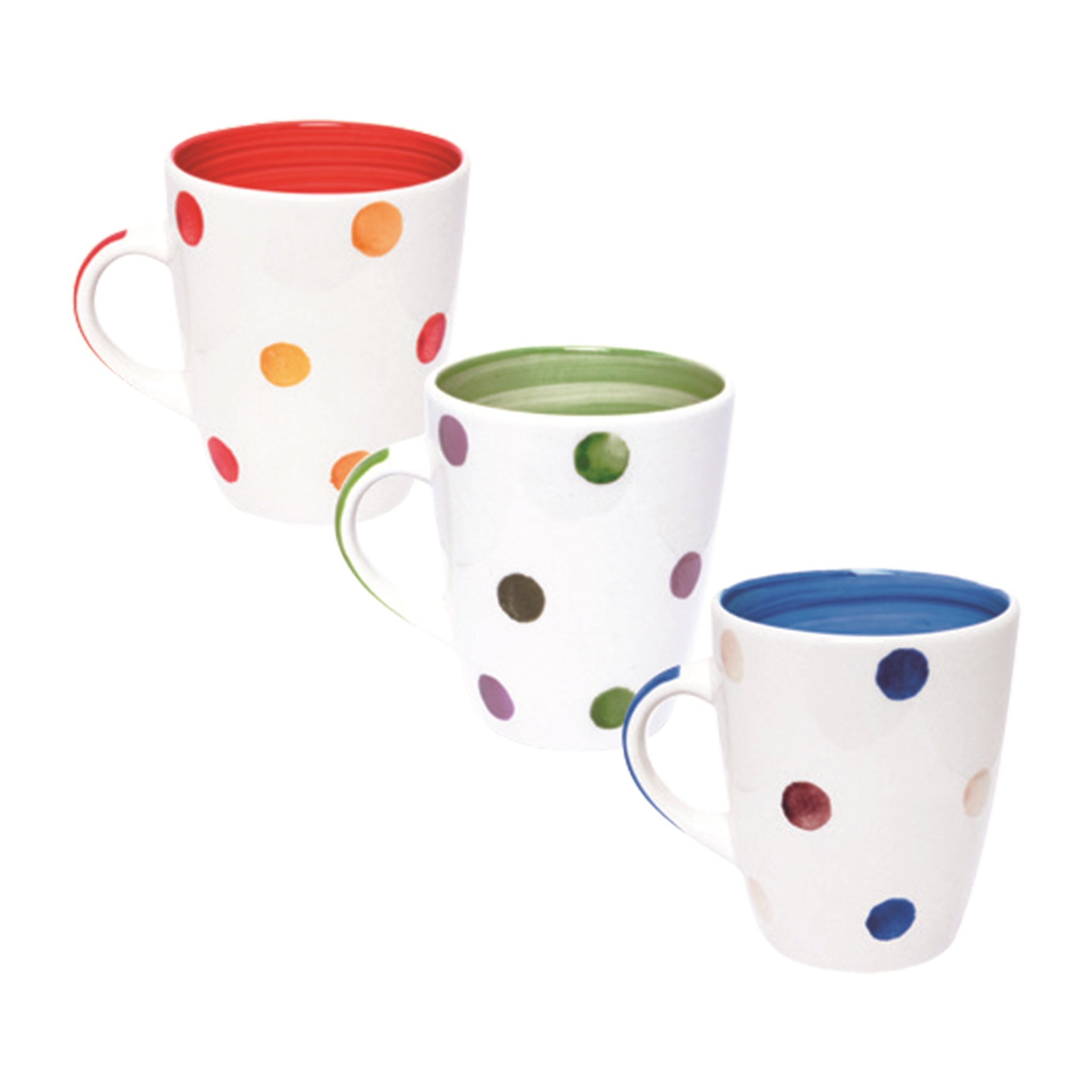 Set de 6 Mugs Excelsa – Pois, Céramique Multicolore