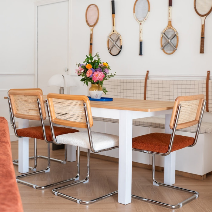 Table à manger extensible effet bois 6/8 personnes - LEXI