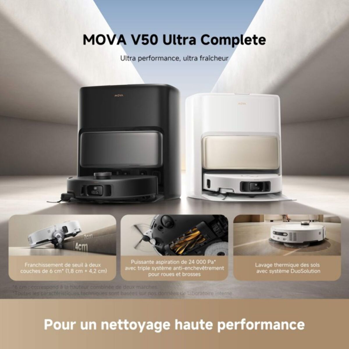 Robot Aspirateur Laveur MOVA V50 Ultra Complet