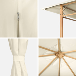 Tonnelle 3x3m avec rideaux ELUSA 3X3M