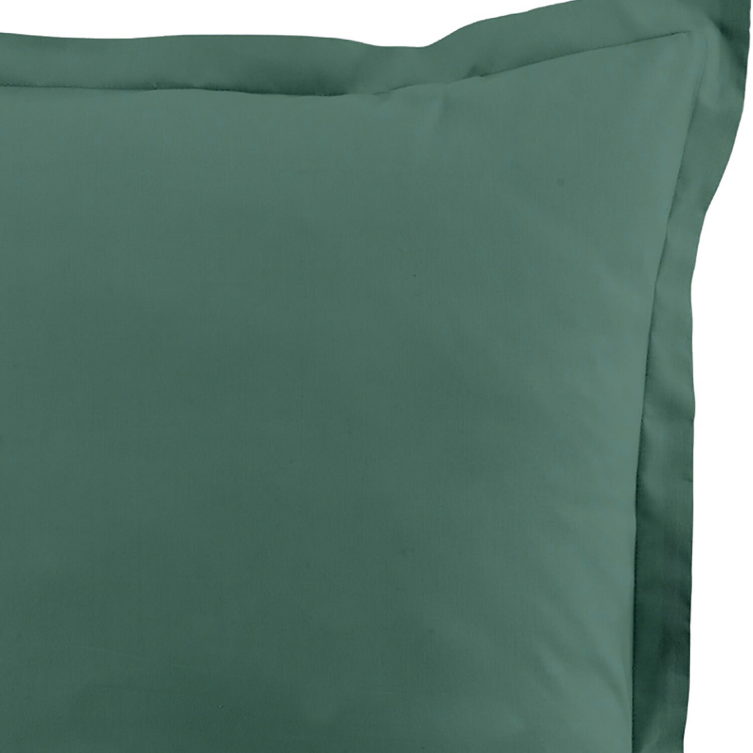 Lot de 2 taies d'oreiller 100% coton 57fils vert canard