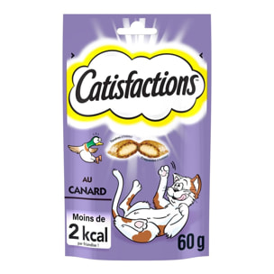 CATISFACTIONS Friandises au canard pour chat et chaton (12x60g)