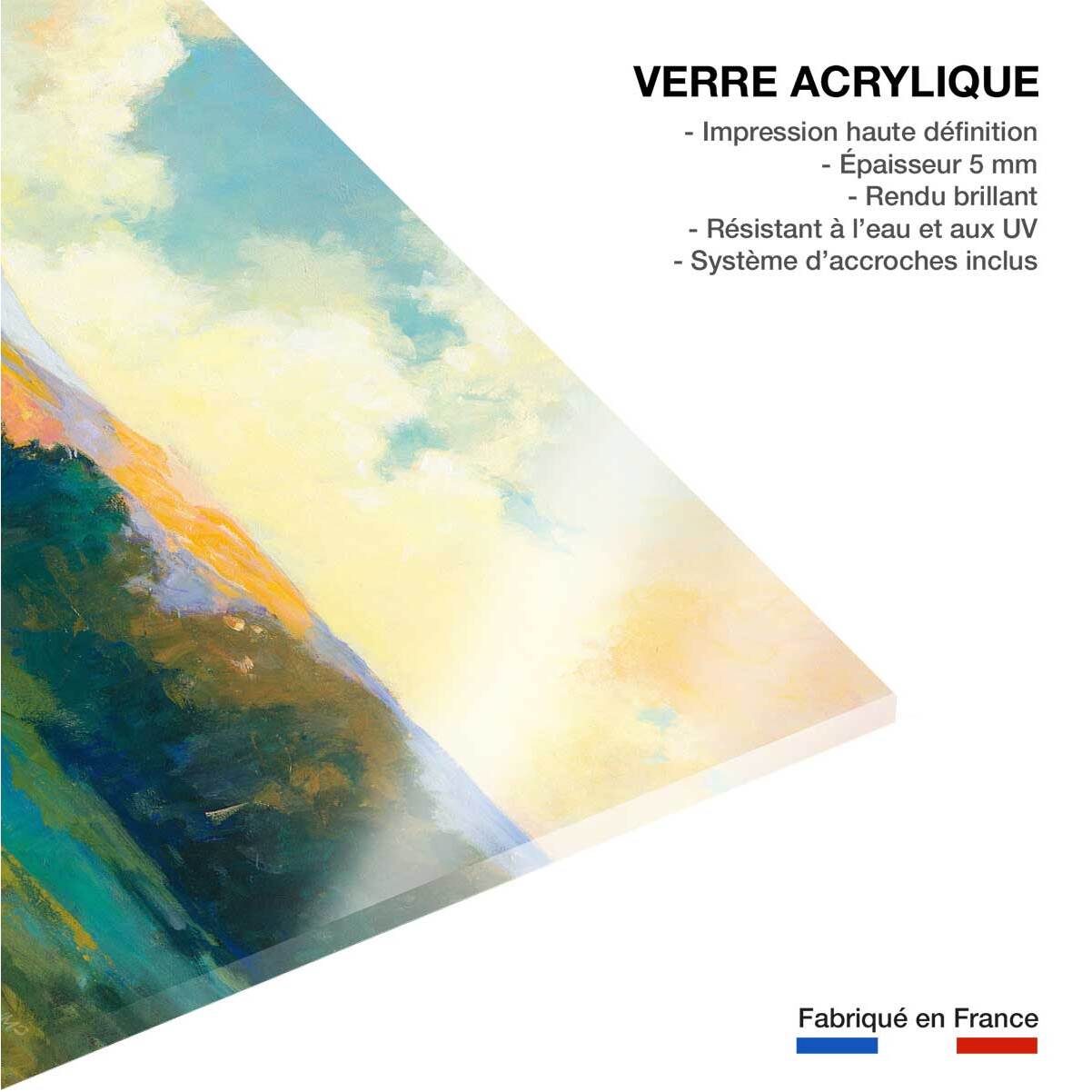 Tableau abstrait Soleil de midi sur la vallée Tableau plexiglas