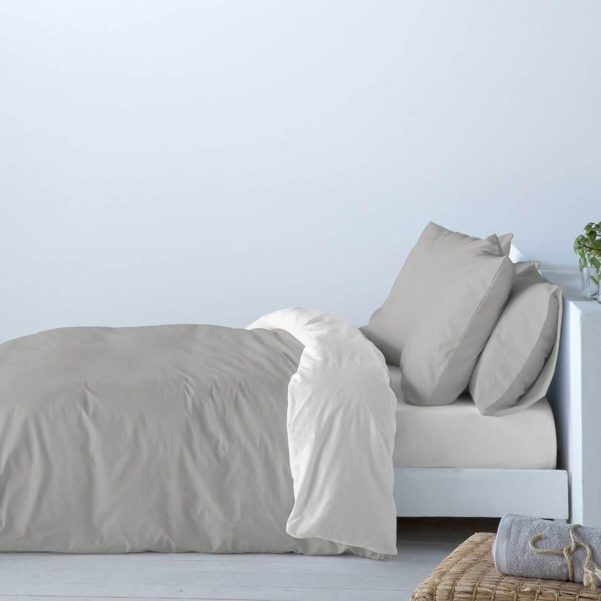 Housse de couette CASUAL en coton - gris - vendue seule