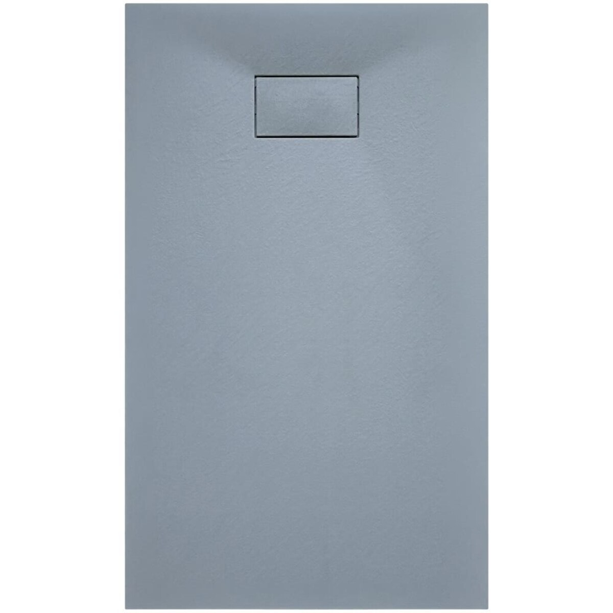 Piatto Doccia Spessore 2.6 Cm Resina SMC Effetto Pietra Stone Ardesia Antiscivolo Riducibile Filopavimento Con Griglia Di Copertura Grigio 90x140 Cm