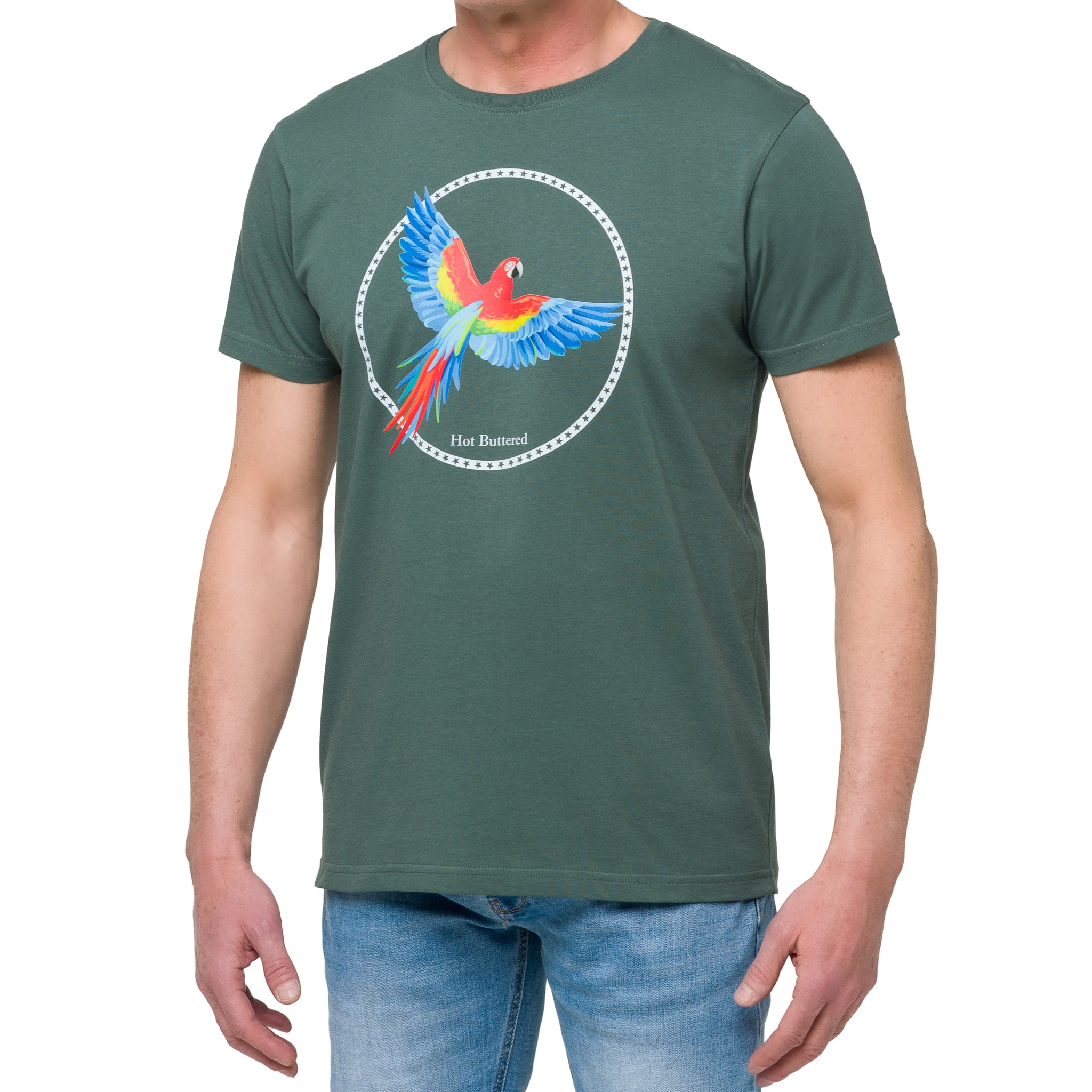 T-shirt in cotone 150 gr Phenix Hot Buttered Verde Matcha.