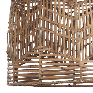 Suspension Tomasucci REETHA SMALL, en rotin, noir, 35 × 35 × 50 cm