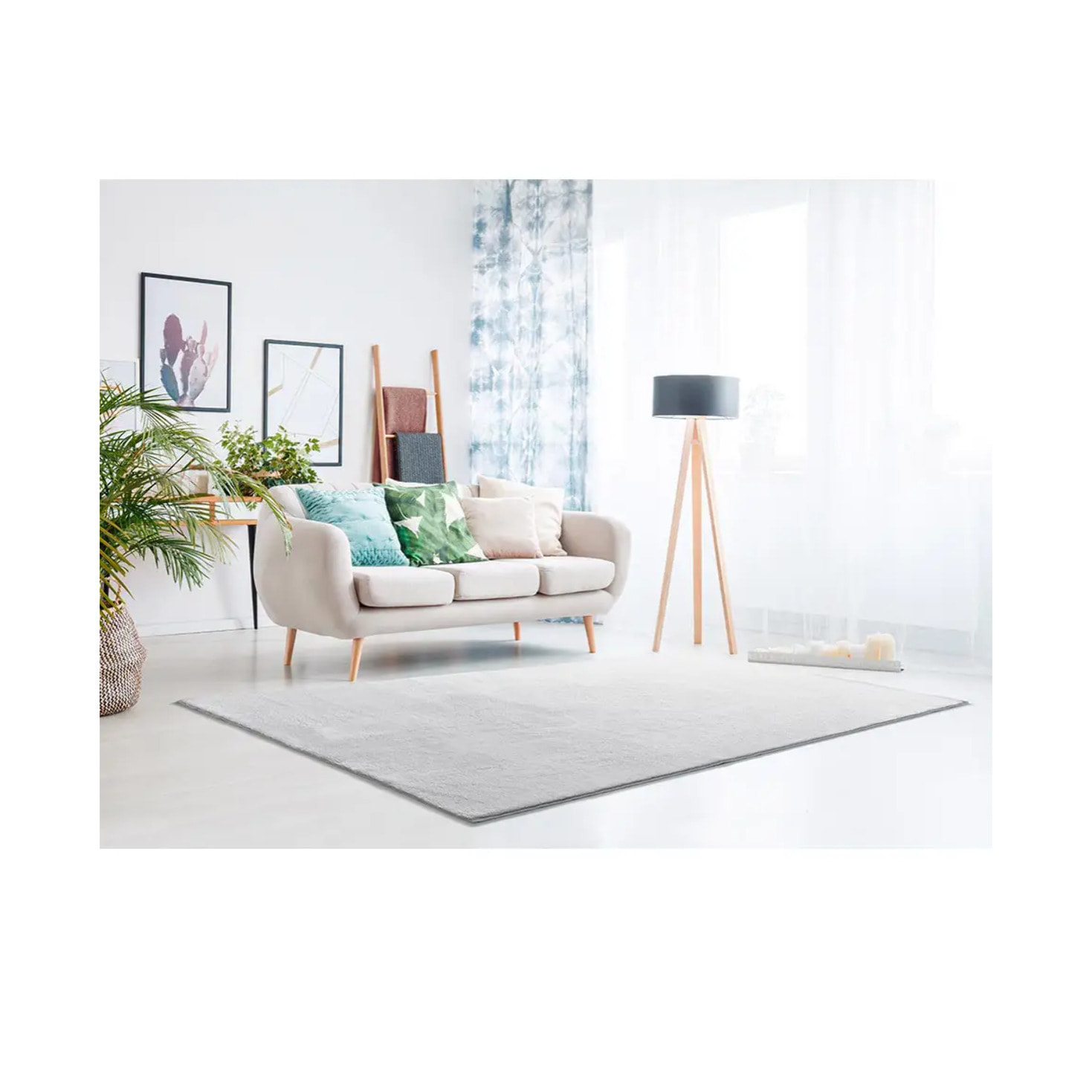Alfombra Loft Liso Plata, varias medidas disponibles