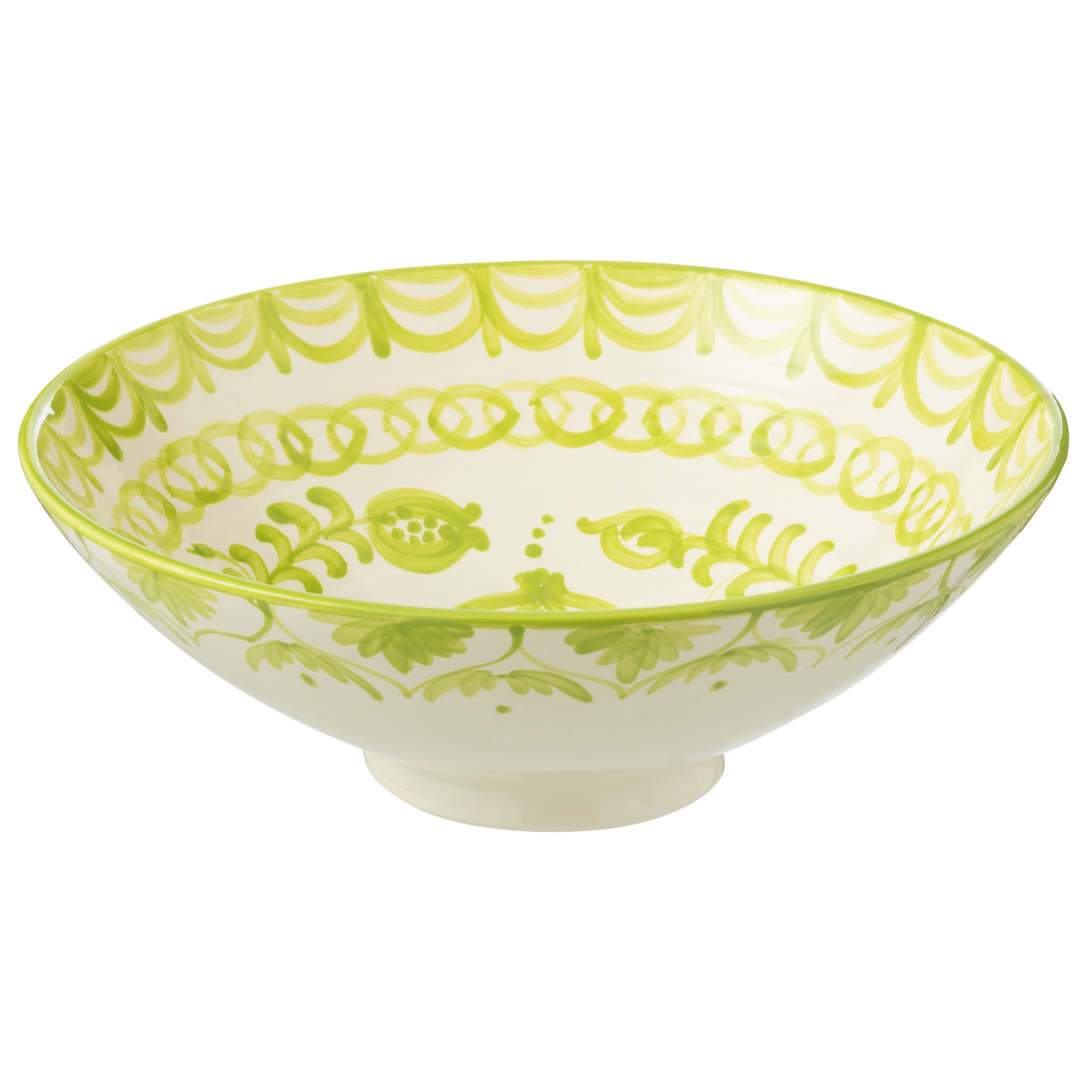 J-Line bol Granada Lebrillo - céramique - blanc/vert