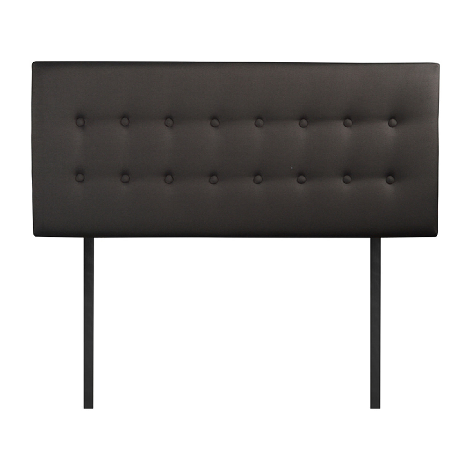 Tête de Lit Margot, Capitonnée, Gris Anthracite avec Pieds en Bois, Hauteur 110 cm, Sans Fixation Murale, Confort Moelleux