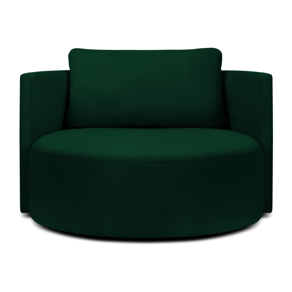 Fauteuil xl pivotant "Adam" en velours vert bouteille