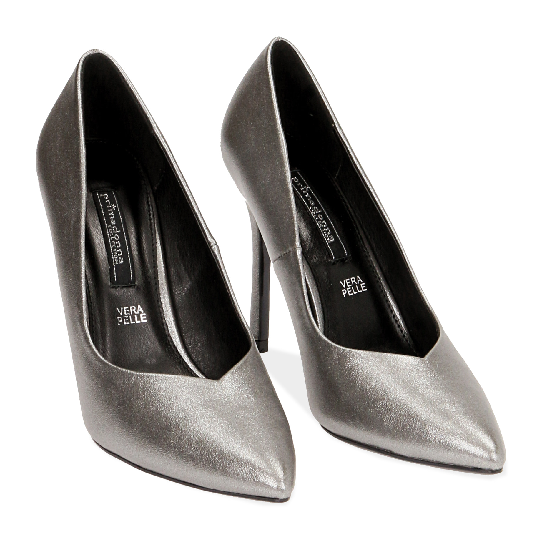 Décolleté canna di fucile laminato, tacco 11 cm