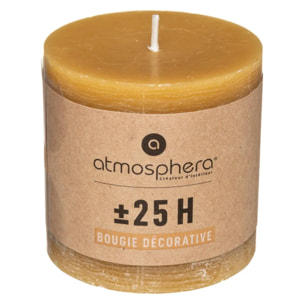 Bougie rustique jaune 220g