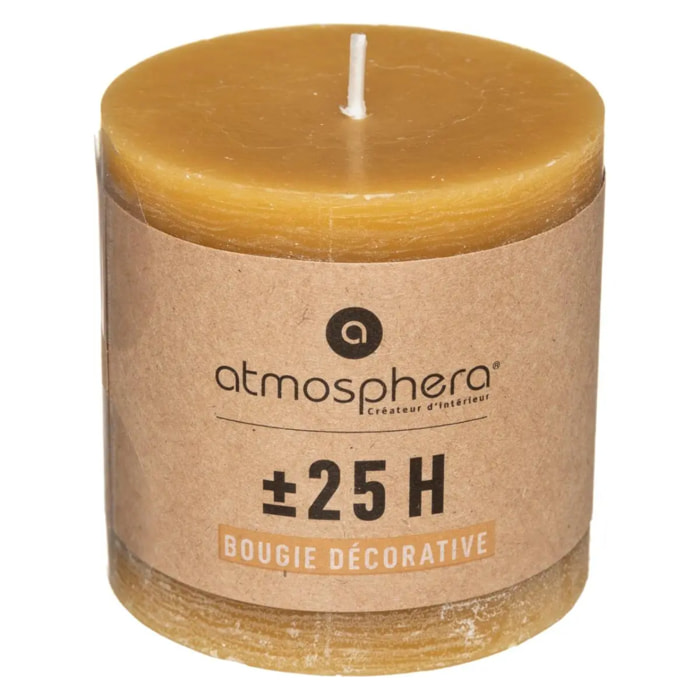 Bougie rustique jaune 220g