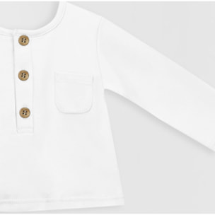 Camiseta bebé manga larga con tapeta