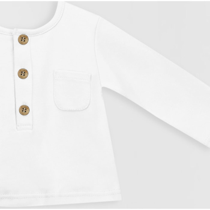 Camiseta bebé manga larga con tapeta