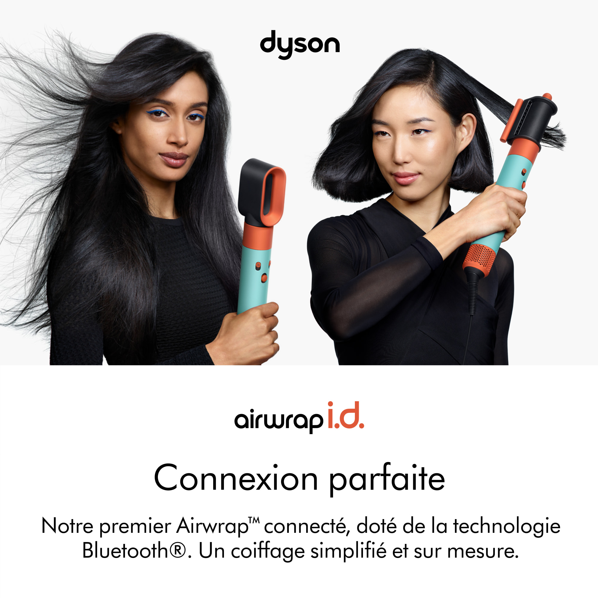 Multi-styler asciugacapelli Dyson Airwrap i.d.™ per capelli lisci e ondulati in Acquamarina/Tangerine | Ricondizionato
