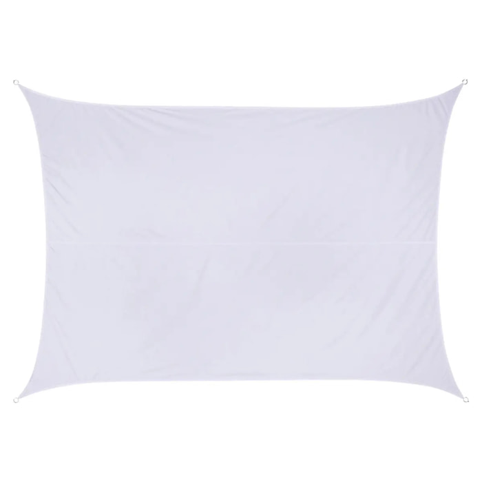 Voile d'ombrage rectangulaire Curacao Blanc