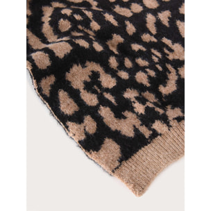 Motivi - Set sciarpa e berretto fantasia animalier - Beige