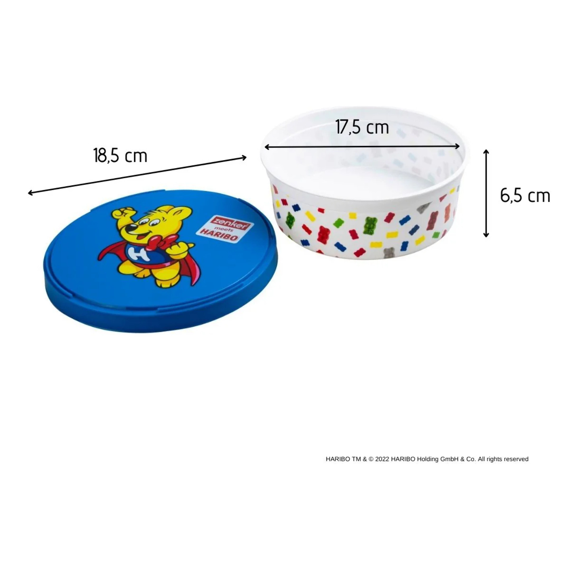 Boîte alimentaire avec couvercle en plastique 18,5 cm Zenker Haribo