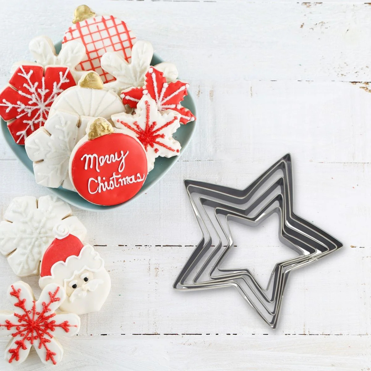 Lot de 5 emporte-pièces de Noël en forme d'étoile Zenker Emporte-pièces