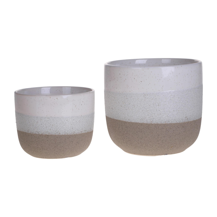 Set 2 cachepot - 22xH20x22cm - Pezzi 1 - Bianchi Dino SpA