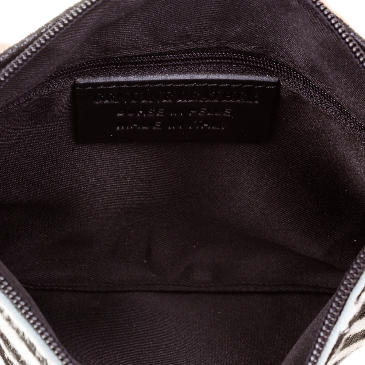 Marcon Bolso de mano Mujer.Piel auténtica Cavallino Cebra Gamuza Lavado a la Piedra