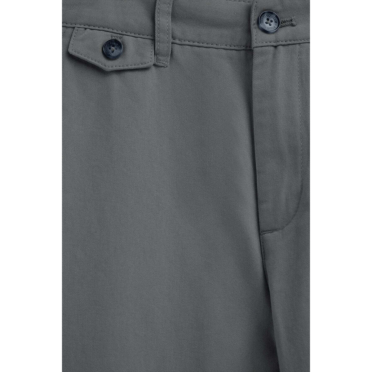 Pantalón chino gris de corte regular con logo Polo Club
