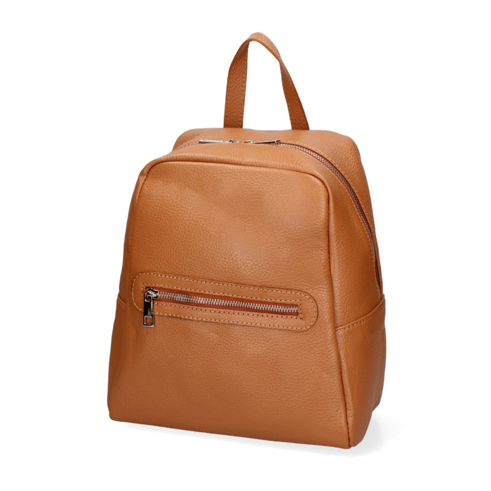 Zaino donna in vera pelle - Modello Edera Ultra - 70% Cotone - 25.0 x 31.0 x 13.0 cm