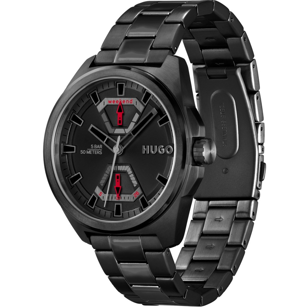 Reloj Hugo 1530244 Hombre Analogico Cuarzo con Correa de Acero inoxidable