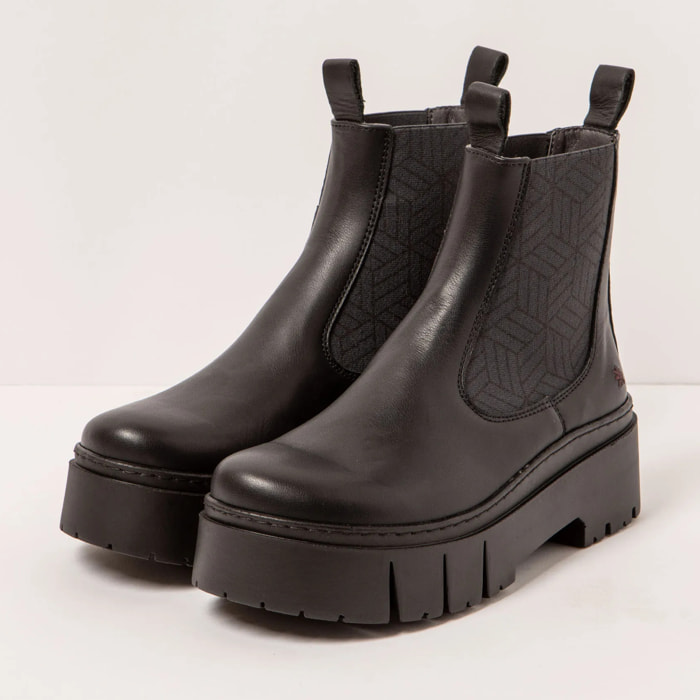 Botines 1766 NAPPA BLACK / LEEDS color Black