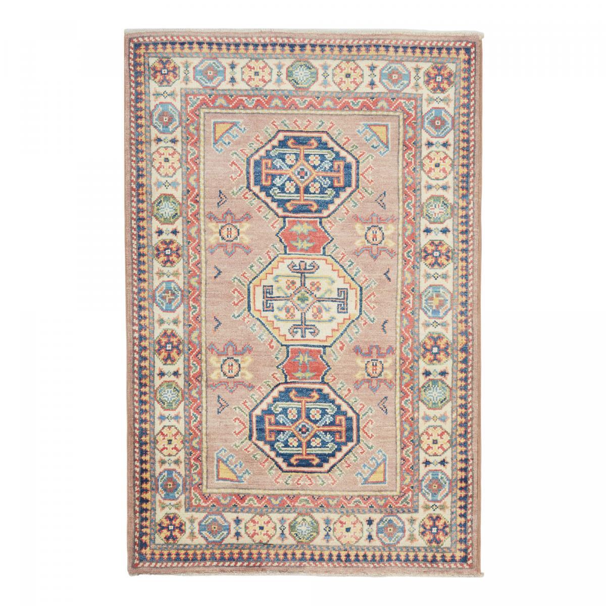 Tapis salon géométrique, noué main en laine, INEJ