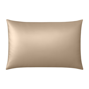 Taie d’oreiller en soie anti frisotti et anti-âge - Taupe